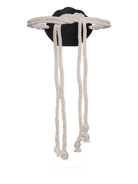 Johanna Ortiz Movimiento Marítimo shell-detail rope belt - Black - zdjęcie produktu nr 2