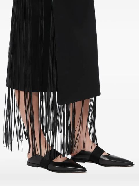 Sportmax Hiberis fringed midi skirt - Black