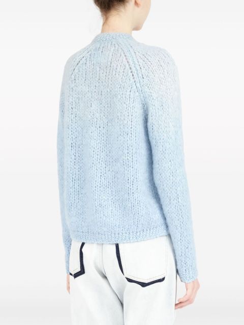 Maison Margiela knitted mohair-blend cardigan - Blue