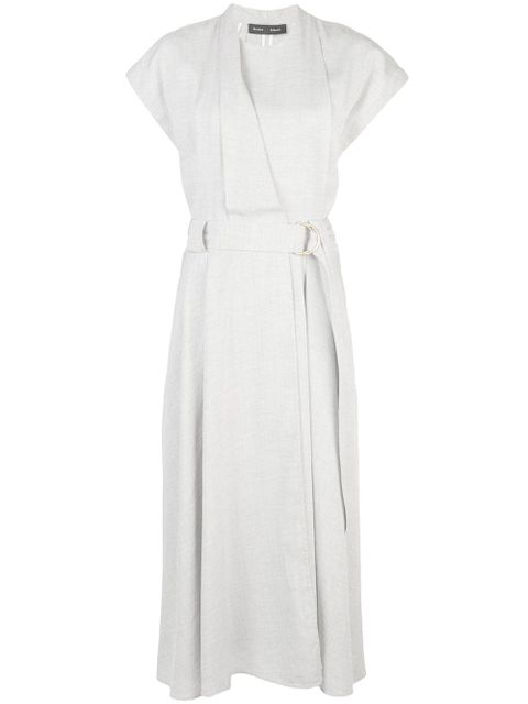 Proenza Schouler buckled wrap long dress - Grey