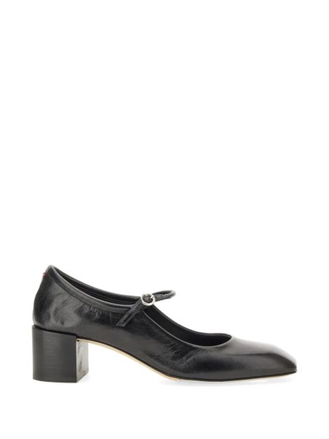 Aeyde Aline square-toe leather pumps - Black - zdjęcie produktu nr 1