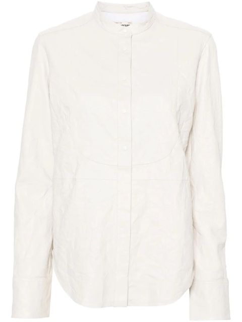 Zadig&Voltaire crinkled leather overshirt - Neutrals - zdjęcie produktu nr 1
