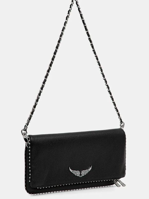 ZADIG&VOLTAIRE torebka skórzana kolor czarny LWBA00002