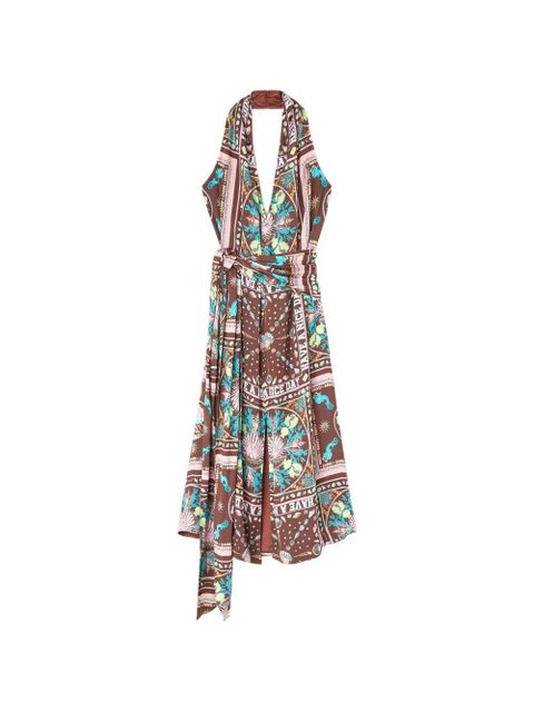 GANNI printed midi dress - Brown - zdjęcie produktu nr 1