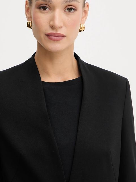 BOSS marynarka kolor czarny jednorzędowa gładka 50541998