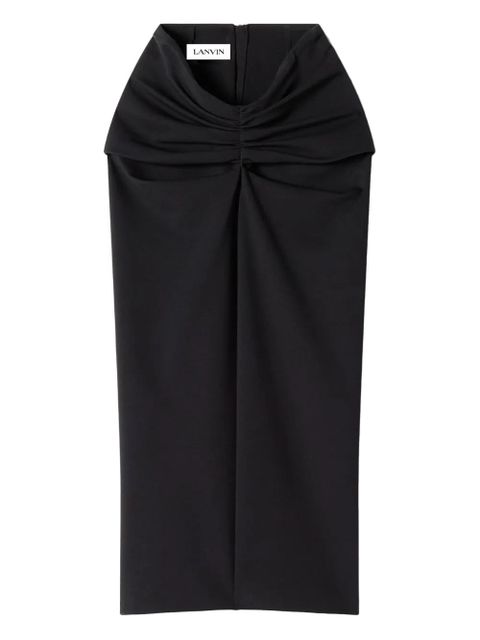 Lanvin twisted-detail midi skirt - Black - zdjęcie produktu nr 1