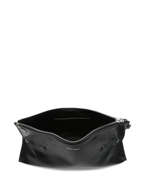 Alexander McQueen Manta zip clutch bag - Black