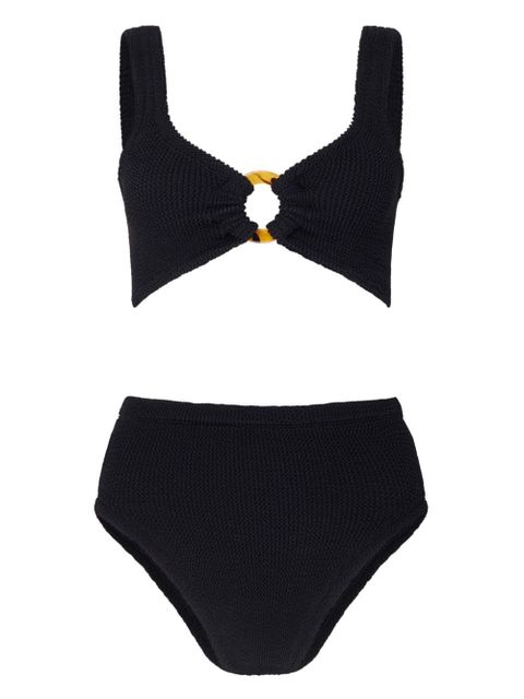 Hunza G Nadine seersucker bikini set - Black - zdjęcie produktu nr 1