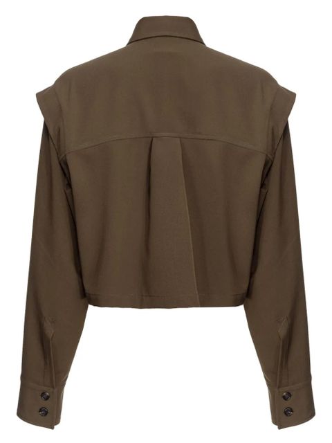 PINKO Fioriera cropped shirt - Brown - zdjęcie produktu nr 2