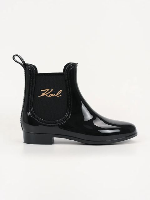 Karl Lagerfeld kalosze KALOSH II damskie kolor czarny KL94775 - zdjęcie produktu nr 1