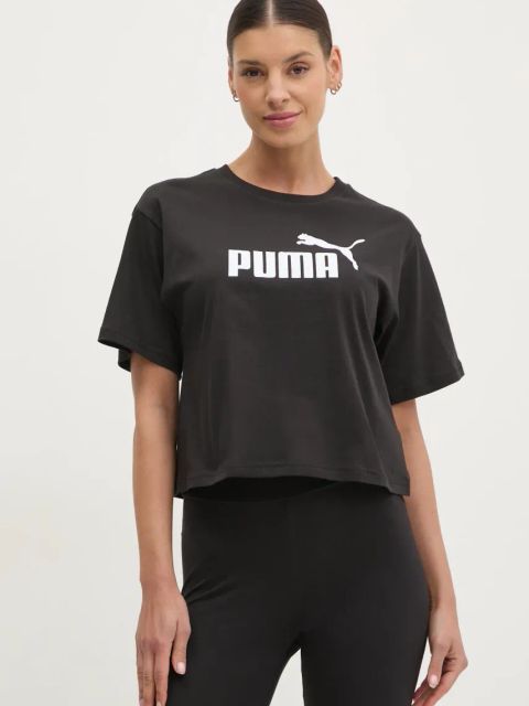 Puma t-shirt bawełniany damski kolor czarny 684972