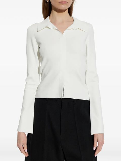 Alexander Wang polo-collar long-sleeve blouse - White