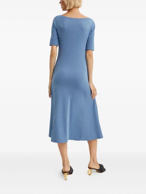 Lauren Ralph Lauren elbow-sleeve midi dress - Blue