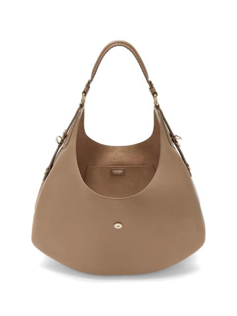 GANNI large Kat shoulder bag - Neutrals