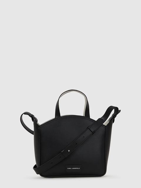 Karl Lagerfeld torebka skórzana K/CIRCLE kolor czarny A4W30070 - zdjęcie produktu nr 2