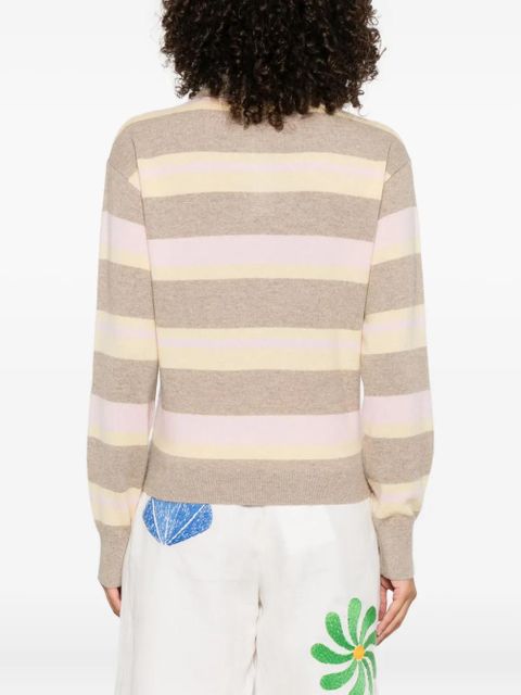 Guest In Residence striped polo shirt - Brown