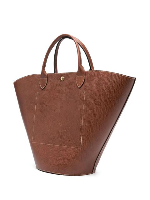 Longchamp XL Épure leather tote bag - Brown