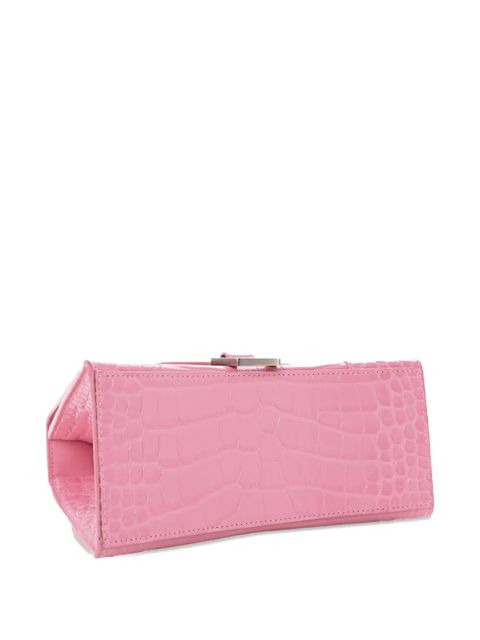 Balenciaga Hourglass crocodile-embossed tote bag - Pink - zdjęcie produktu nr 2