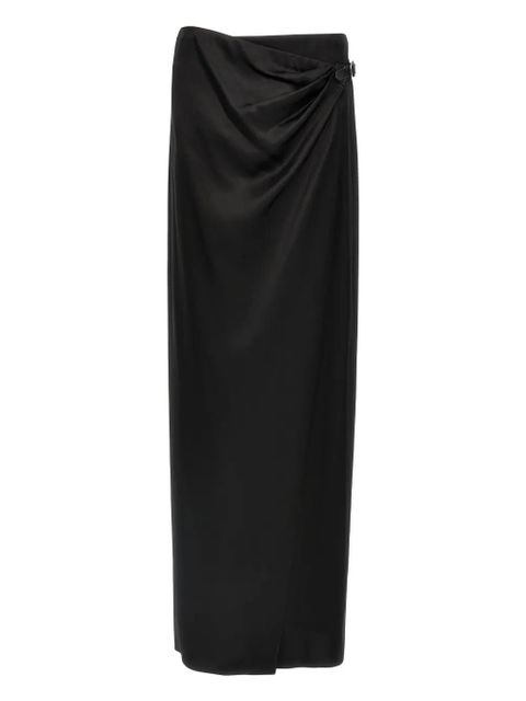 TOM FORD leather-belt wrap maxi skirt - Black - zdjęcie produktu nr 1