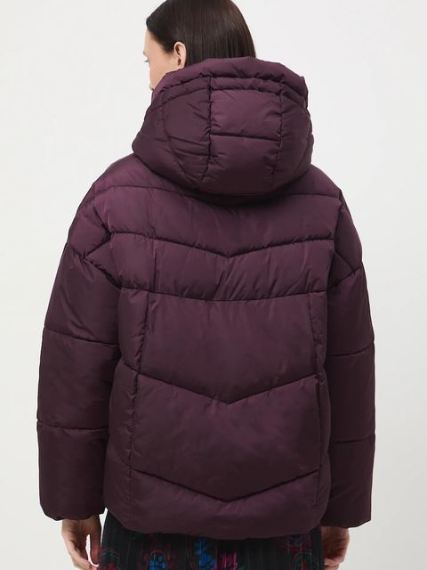 Medicine kurtka damska kolor bordowy zimowa oversize