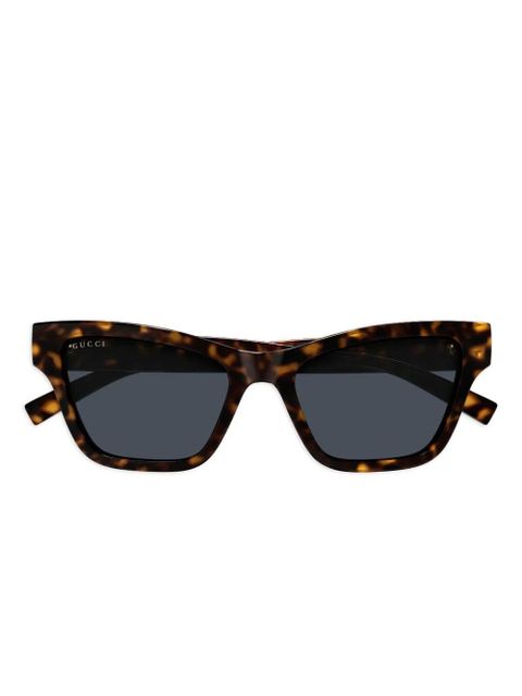 Gucci Eyewear geometric logo sunglasses - Brown - zdjęcie produktu nr 1