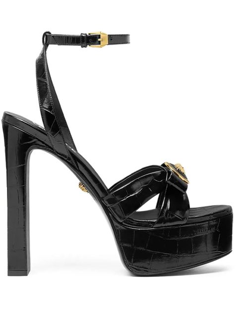 Versace 140mm Gianni Ribbon sandals - Black - zdjęcie produktu nr 1