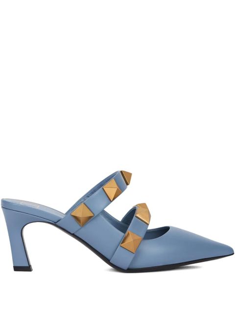 Valentino Garavani studded-strap mules - Blue