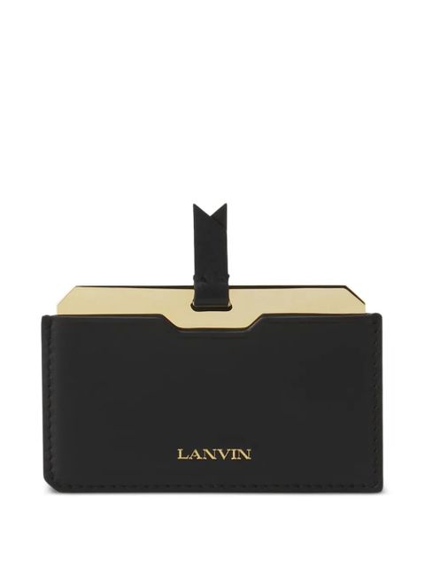 Lanvin gold-stamp leather card holder - Black - zdjęcie produktu nr 1