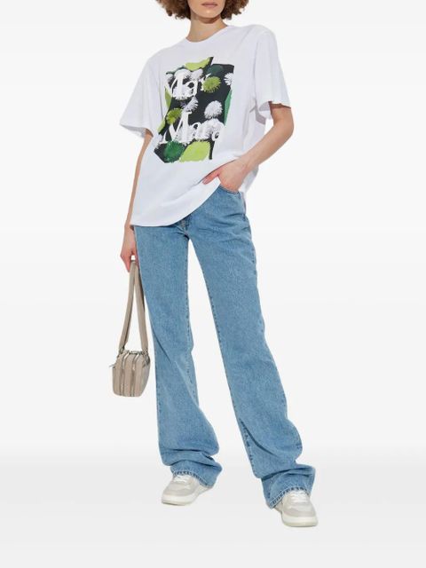 Max Mara floral-print cotton T-shirt - White - zdjęcie produktu nr 2
