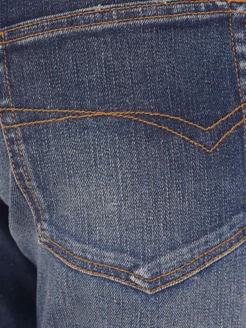 Balenciaga frayed-hem jeans - DARK BLUE