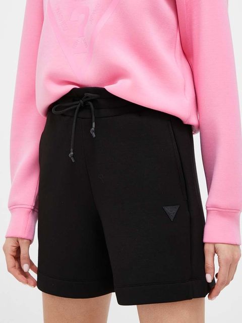 Guess szorty ELLY damskie kolor czarny gładkie high waist V2YD10 K7UW2 - zdjęcie produktu nr 1