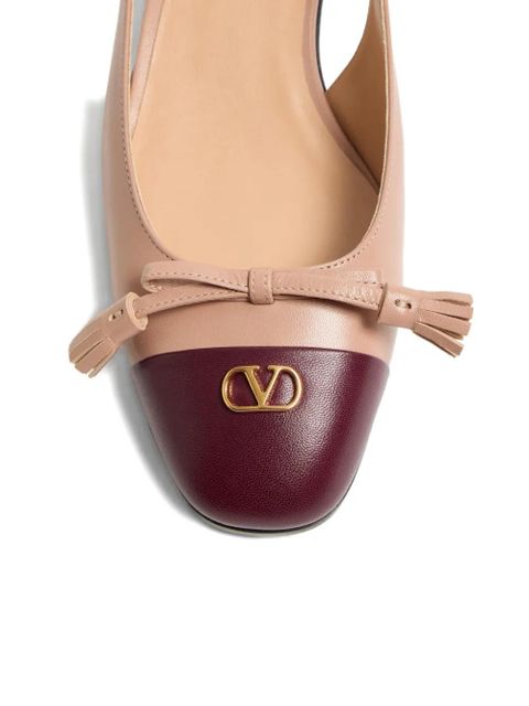 Valentino Garavani Valet Du Roi Kid slingback pumps - Neutrals