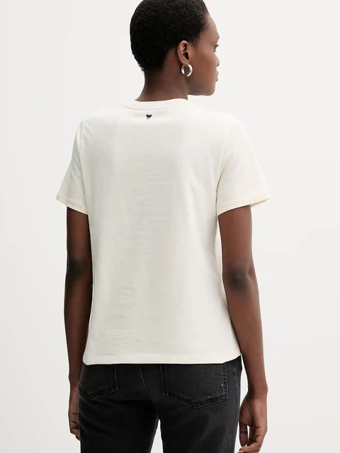 Weekend Max Mara t-shirt bawełniany CLOWN damski kolor beżowy 2525976012600 - zdjęcie produktu nr 2