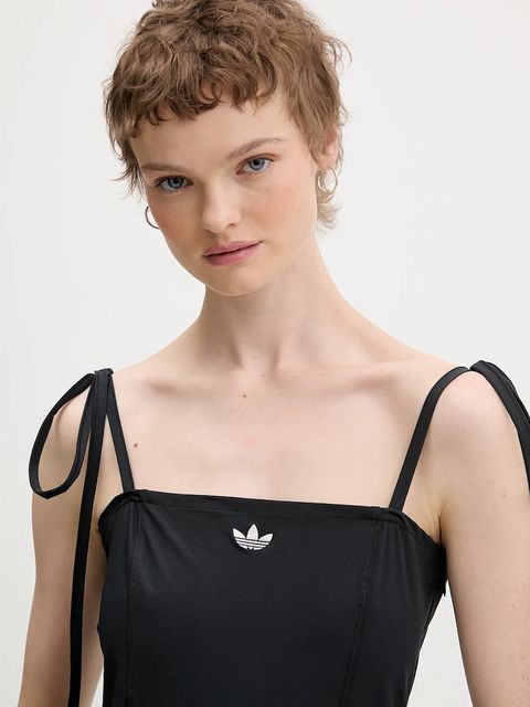 adidas Originals sukienka Pleated Dress kolor czarny mini rozkloszowana JW0115