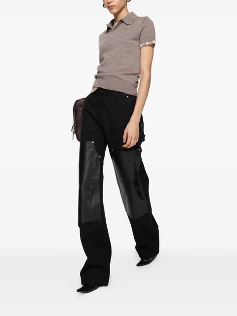 Acne Studios leather-patch trousers - Black - zdjęcie produktu nr 2