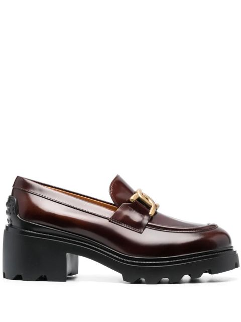 Tod's 60mm chain leather loafers - Brown - zdjęcie produktu nr 1