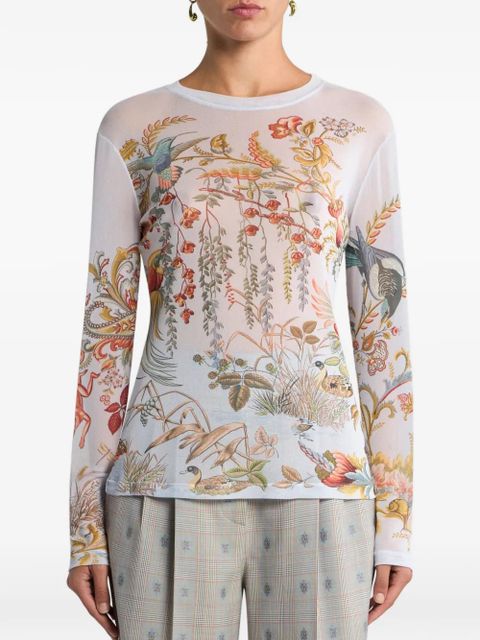 ETRO flora fauna-motif top - White - zdjęcie produktu nr 2