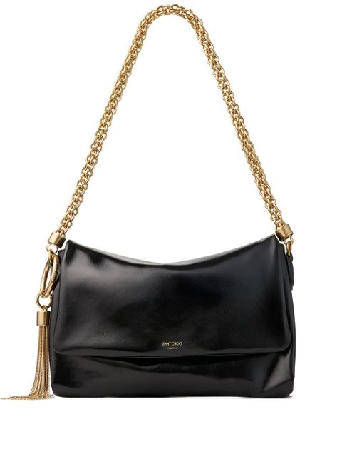 Jimmy Choo Callie Flap chain tassel shoulder bag - Black - zdjęcie produktu nr 1