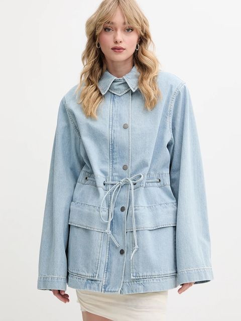 Rotate kurtka jeansowa kolor niebieski przejściowa 1141821468