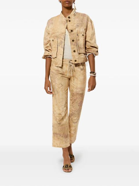 ISABEL MARANT Cyndel abstract-pattern jacket - Neutrals - zdjęcie produktu nr 2