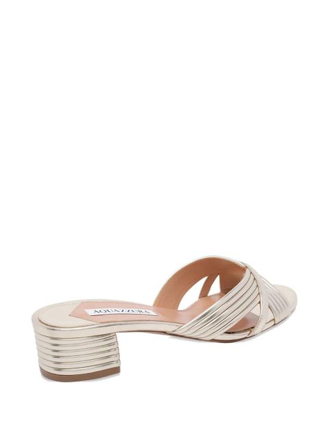 Aquazzura Sundance round-toe sandals - Gold