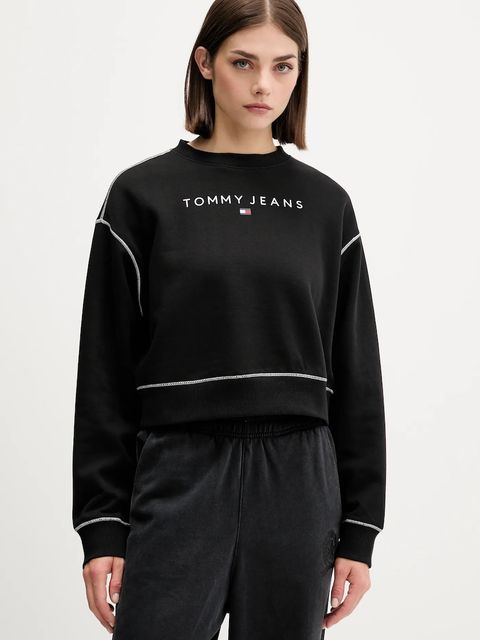 Tommy Jeans bluza damska kolor czarny z aplikacją DW0DW21587 - zdjęcie produktu nr 1