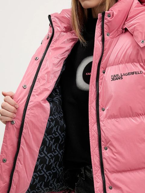 Karl Lagerfeld Jeans kurtka kolor różowy zimowa A4W15020