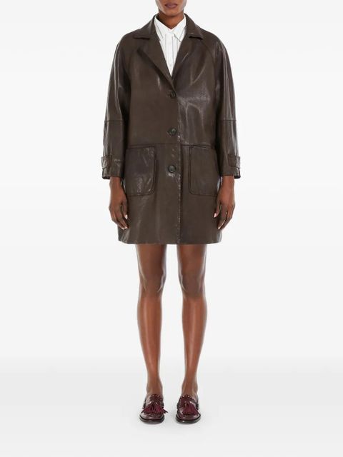 Weekend Max Mara Camino leather coat - Brown - zdjęcie produktu nr 2