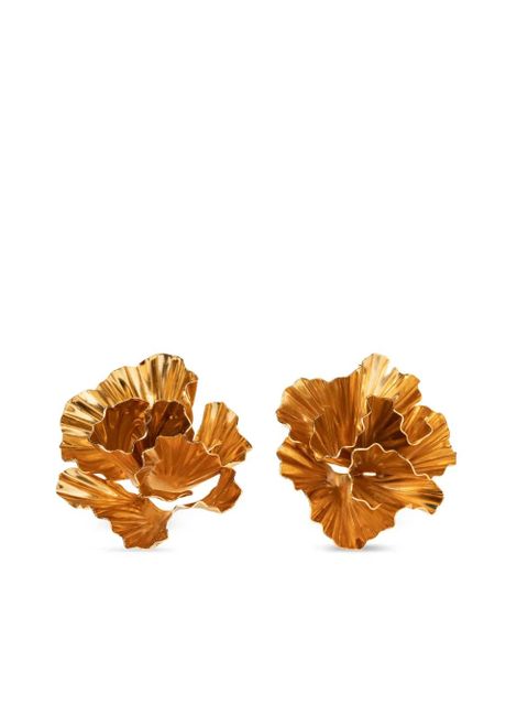 Jennifer Behr Danu flower-detailing earrings - Gold - zdjęcie produktu nr 1