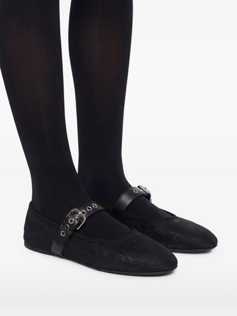 Miu Miu MIU MIU STRAP BALLET - Black