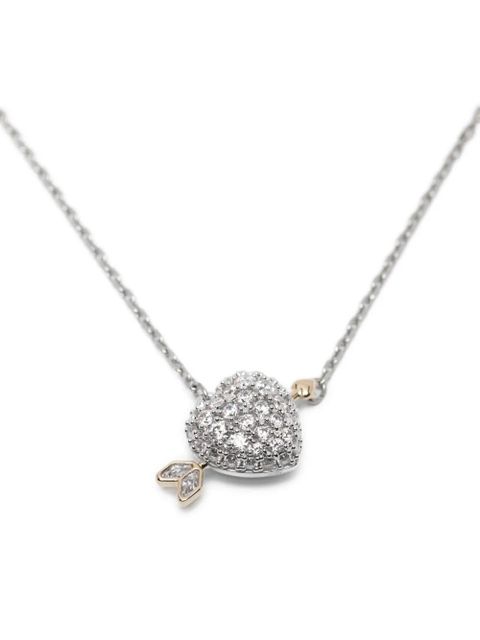 Swarovski heart-pendant necklace - Silver