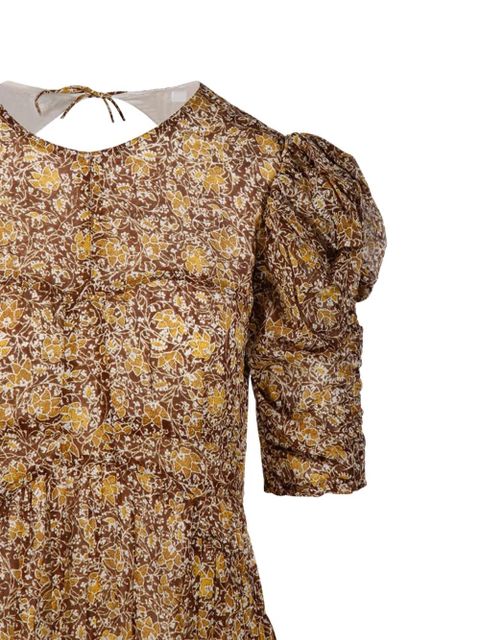 MARANT ÉTOILE Sichellia puff-sleeve floral maxi dress - Brown - zdjęcie produktu nr 2