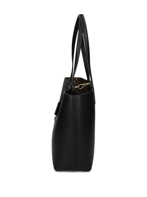 Lauren Ralph Lauren pebble-grain charm-detail tote bag - Black