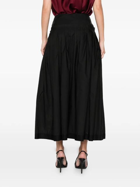 Lanvin pleated basque midi skirt - Black